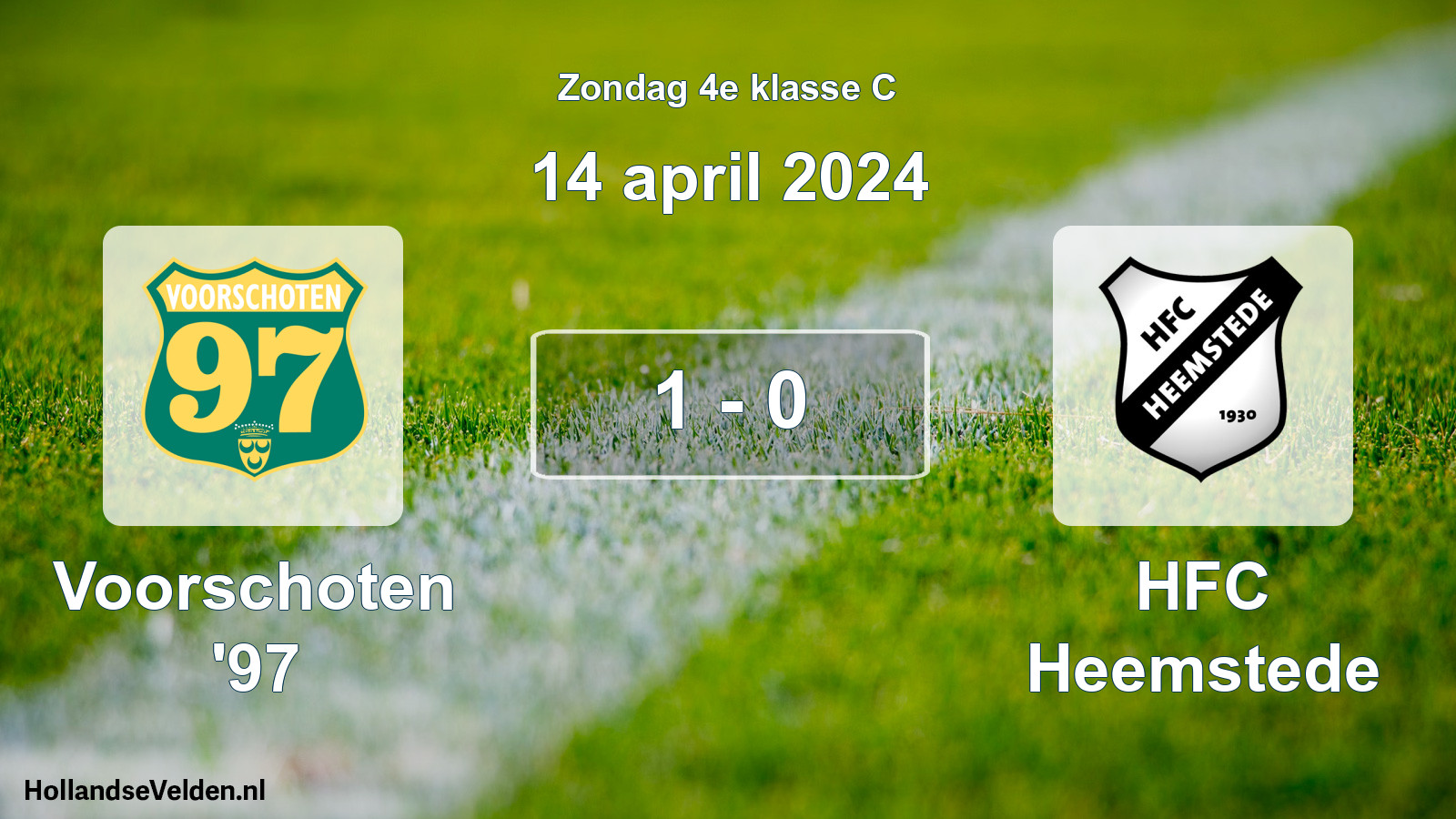 Total number of matches played: Voorschoten '97 - HFC Heemstede 1 - 0 (14 April 2024)