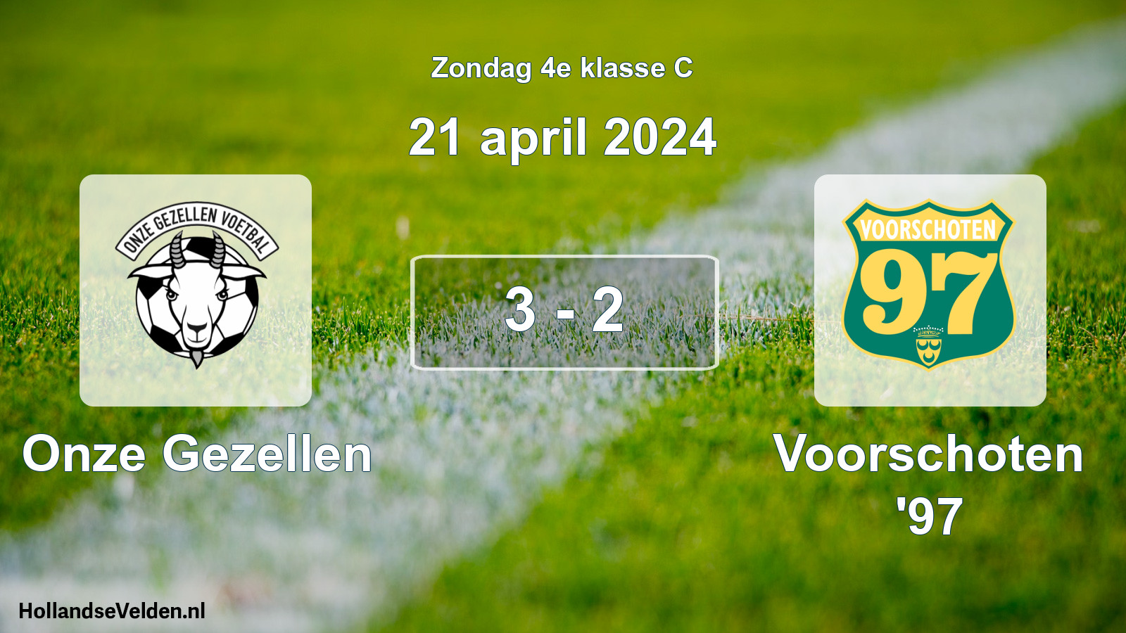 Total number of matches played: Onze Gezellen - Voorschoten '97 3 - 2 (21 April 2024)