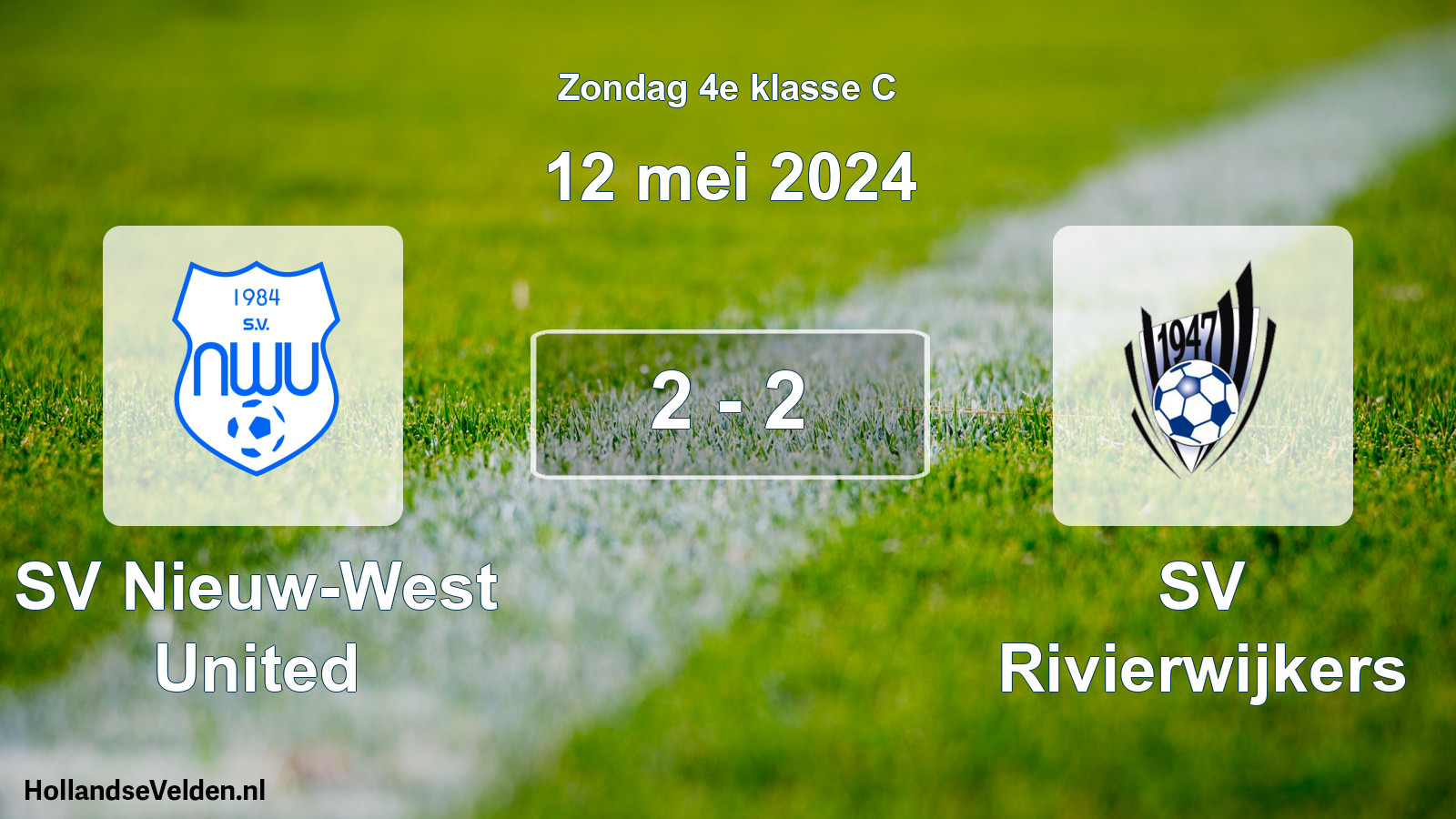 Total number of matches played: SV Nieuw-West United - SV Rivierwijkers 2 - 2 (12 May 2024)