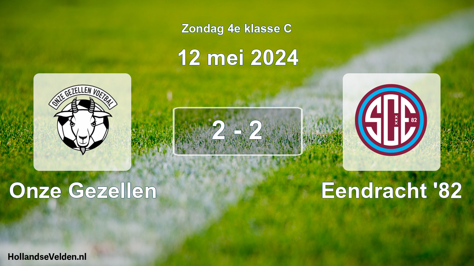 Total number of matches played: Onze Gezellen - Eendracht '82 2 - 2 (12 May 2024)