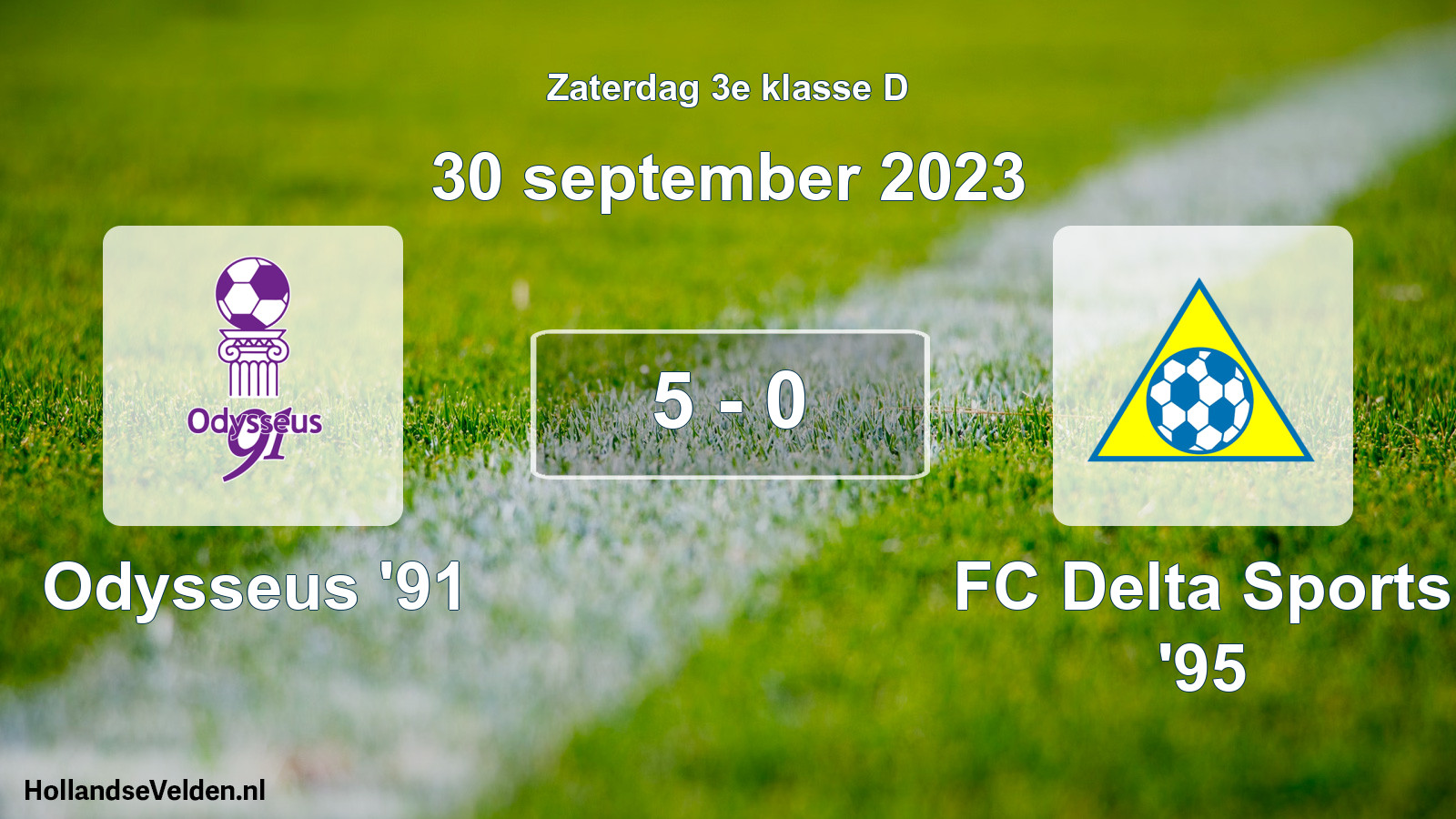 Total number of matches played: Odysseus '91 - FC Delta Sports '95 5 - 0 (30 September 2023)