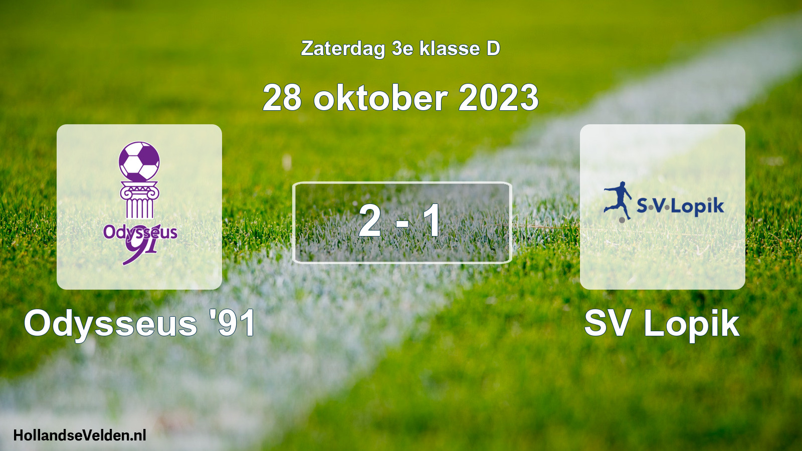 Total number of matches played: Odysseus '91 - SV Lopik 2 - 1 (28 October 2023)