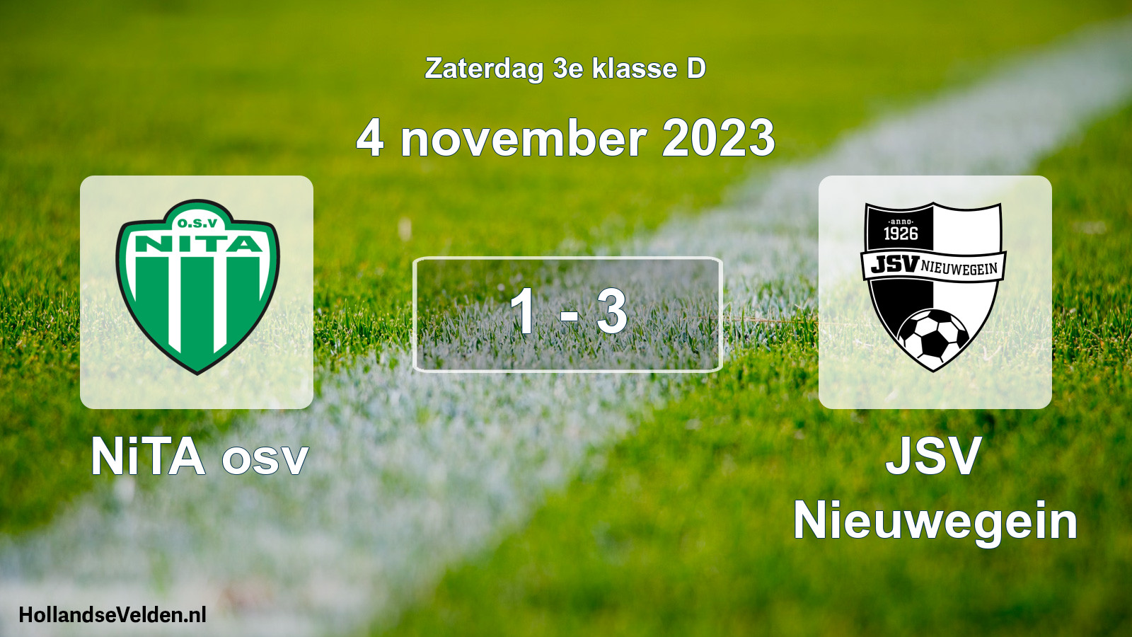 Total number of matches played: NiTA osv - JSV Nieuwegein 1 - 3 (4 November 2023)