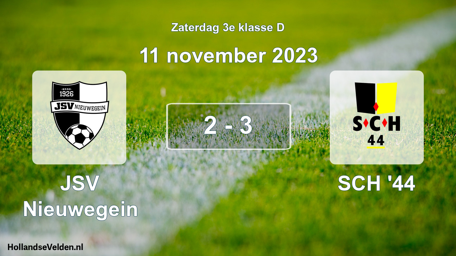 Total number of matches played: JSV Nieuwegein - SCH '44 2 - 3 (11 November 2023)
