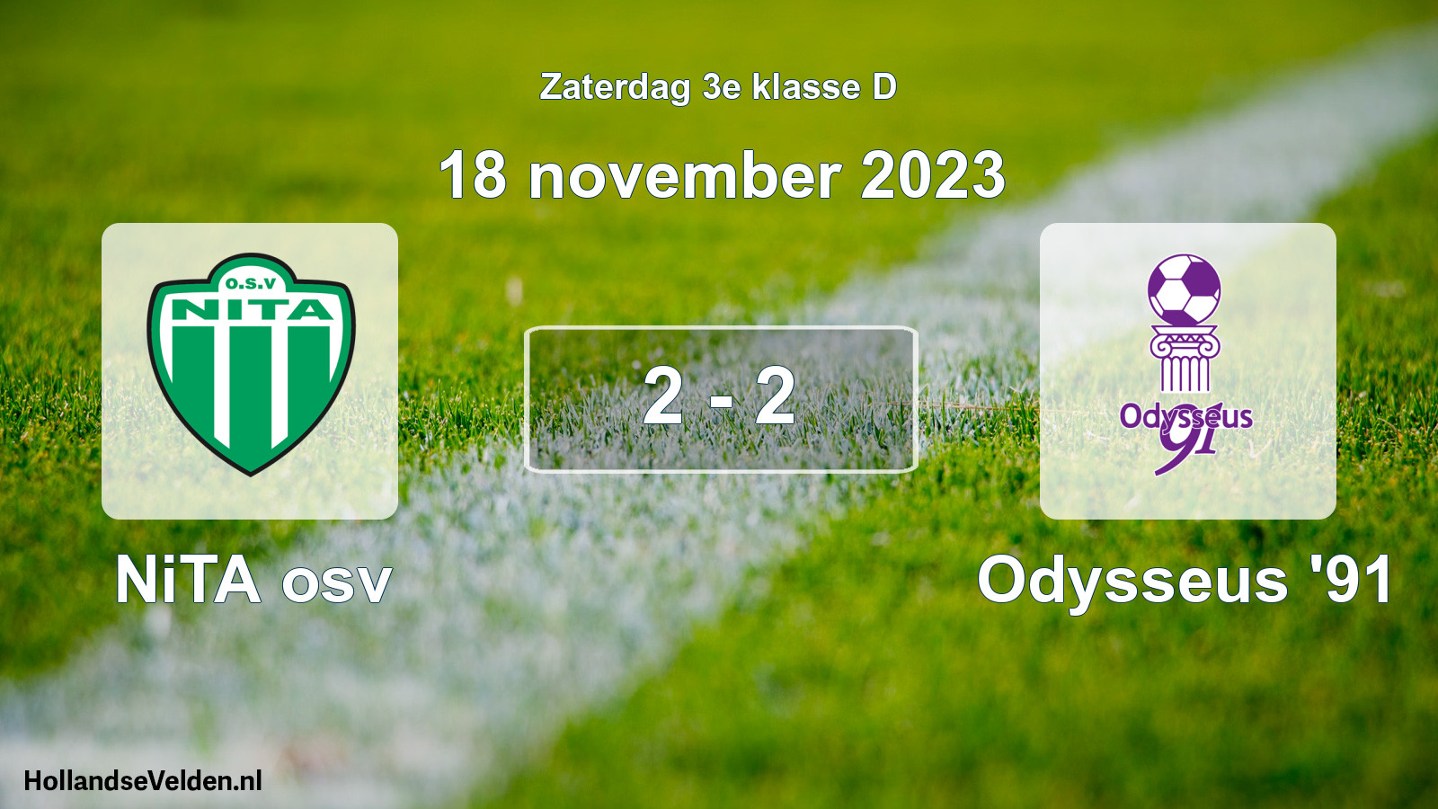 Total number of matches played: NiTA osv - Odysseus '91 2 - 2 (18 November 2023)