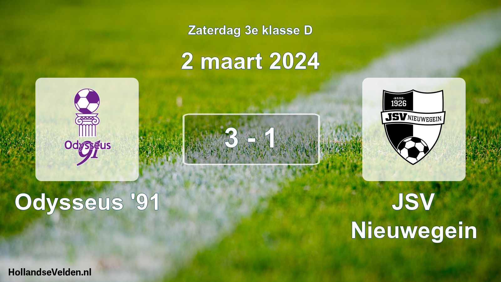 Total number of matches played: Odysseus '91 - JSV Nieuwegein 3 - 1 (2 March 2024)