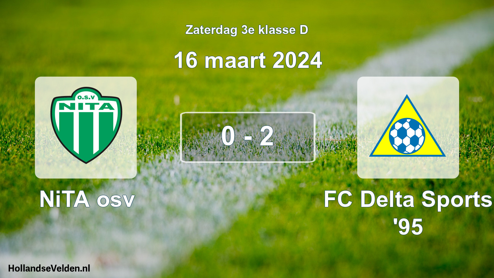 Total number of matches played: NiTA osv - FC Delta Sports '95 0 - 2 (16 March 2024)