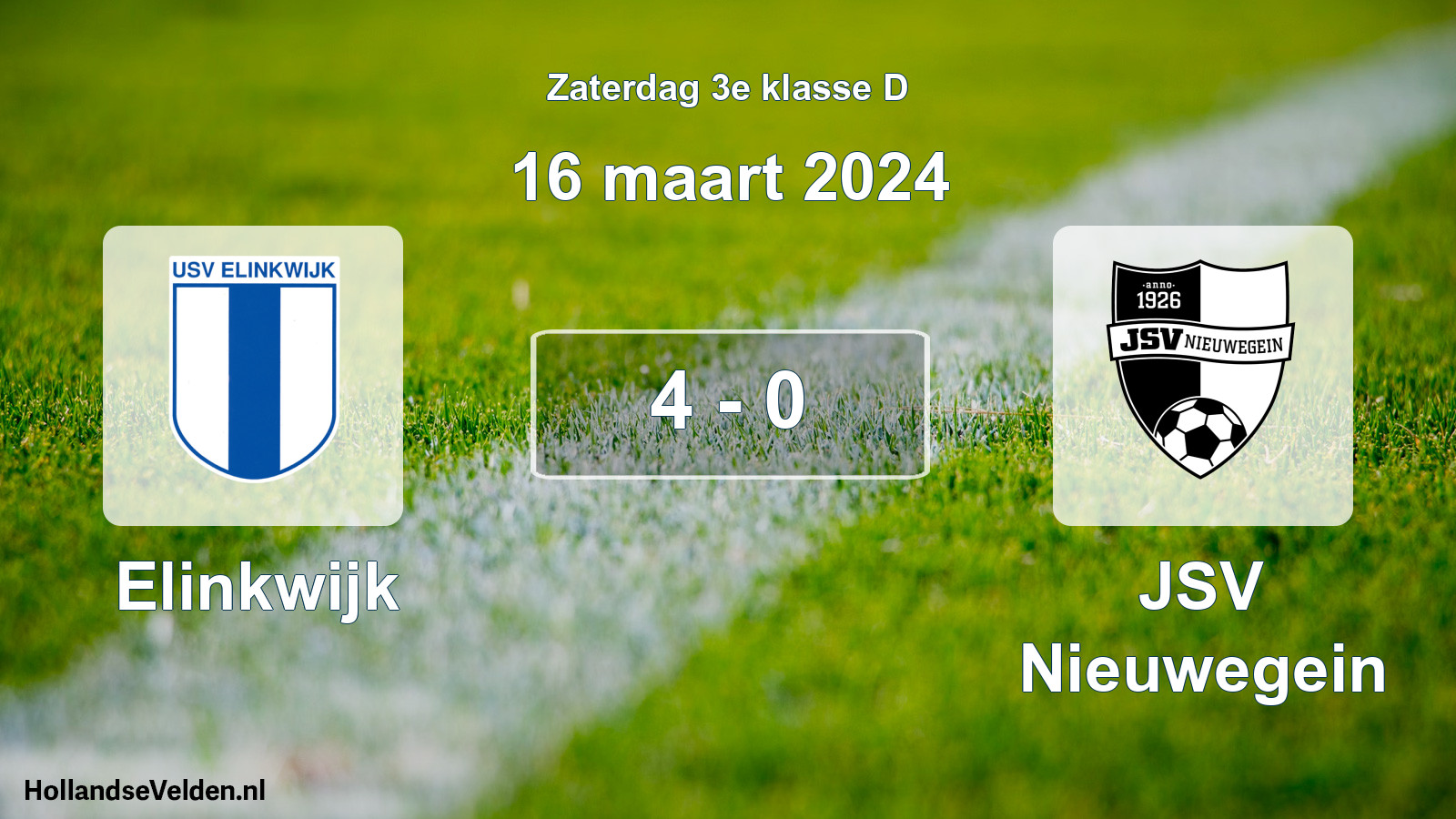 Total number of matches played: Elinkwijk - JSV Nieuwegein 4 - 0 (16 March 2024)