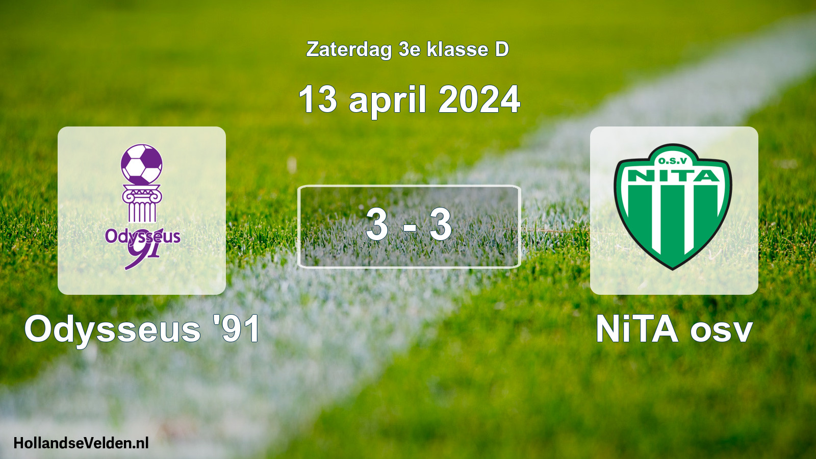 Total number of matches played: Odysseus '91 - NiTA osv 3 - 3 (13 April 2024)