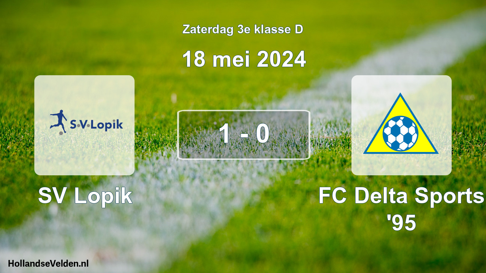 Total number of matches played: SV Lopik - FC Delta Sports '95 1 - 0 (18 May 2024)