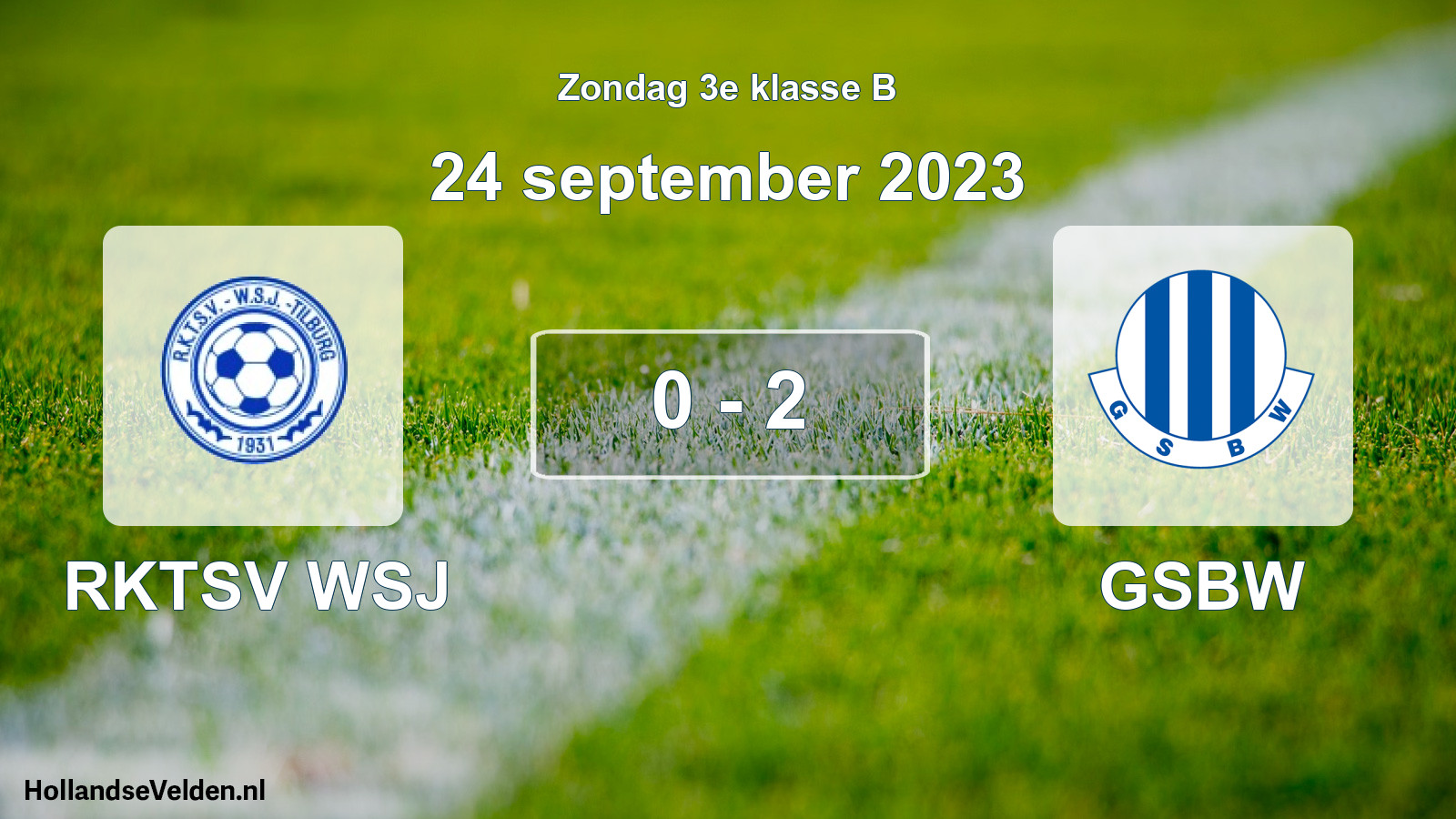 Total number of matches played: RKTSV WSJ - GSBW 0 - 2 (24 September 2023)