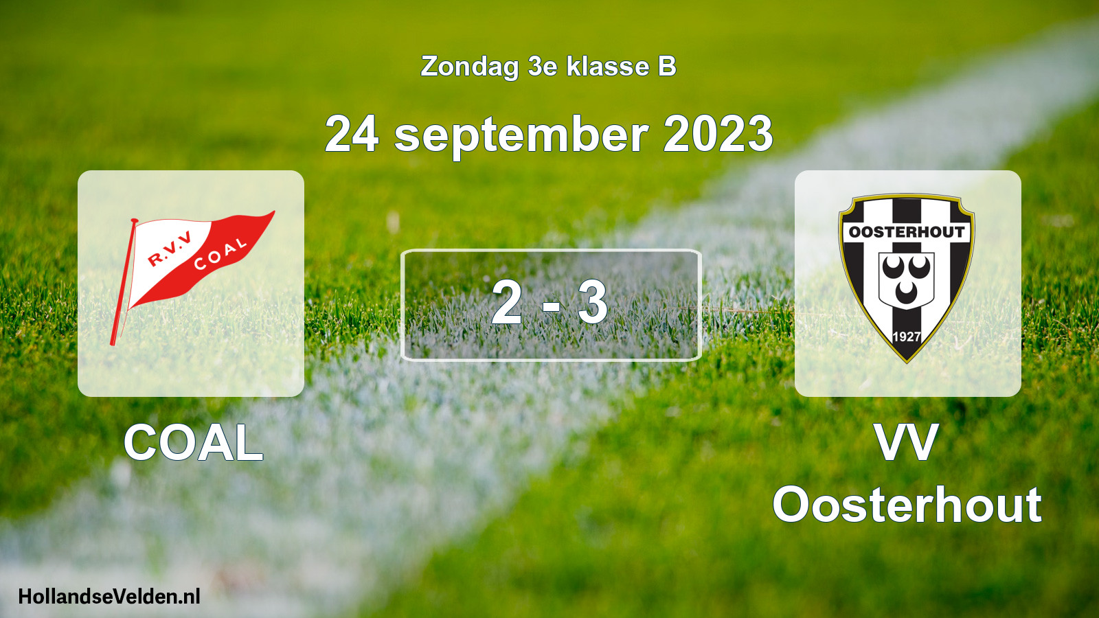 Total number of matches played: COAL - VV Oosterhout 2 - 3 (24 September 2023)