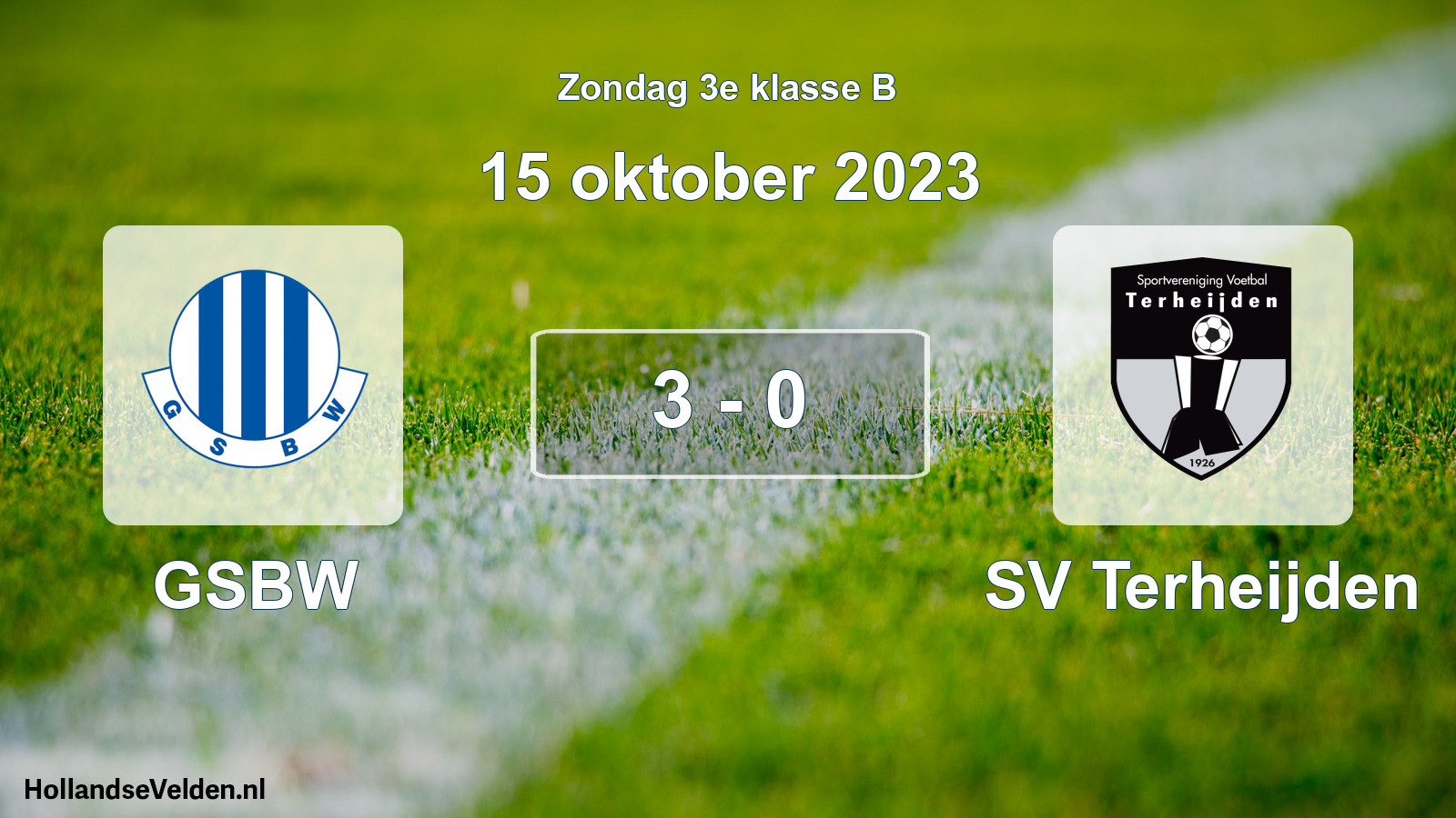 Total number of matches played: GSBW - SV Terheijden 3 - 0 (15 October 2023)