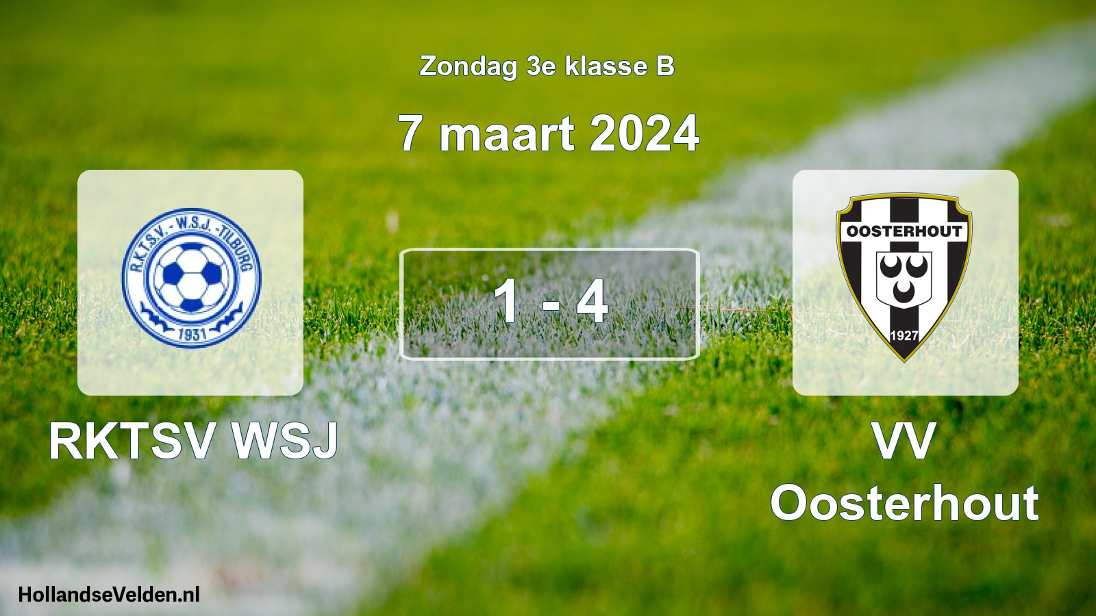 Total number of matches played: RKTSV WSJ - VV Oosterhout 1 - 4 (7 March 2024)