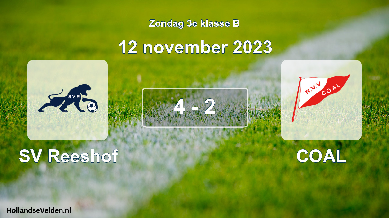 Total number of matches played: SV Reeshof - COAL 4 - 2 (12 November 2023)