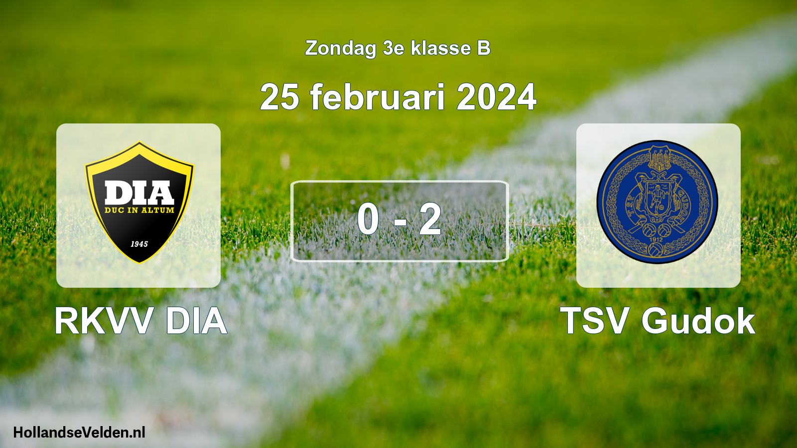 Total number of matches played: RKVV DIA - TSV Gudok 0 - 2 (25 February 2024)