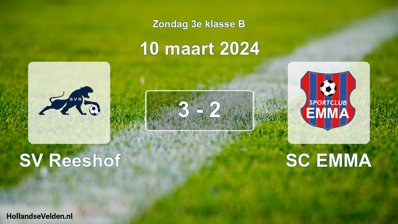 Total number of matches played: SV Reeshof - SC EMMA 3 - 2 (10 March 2024)