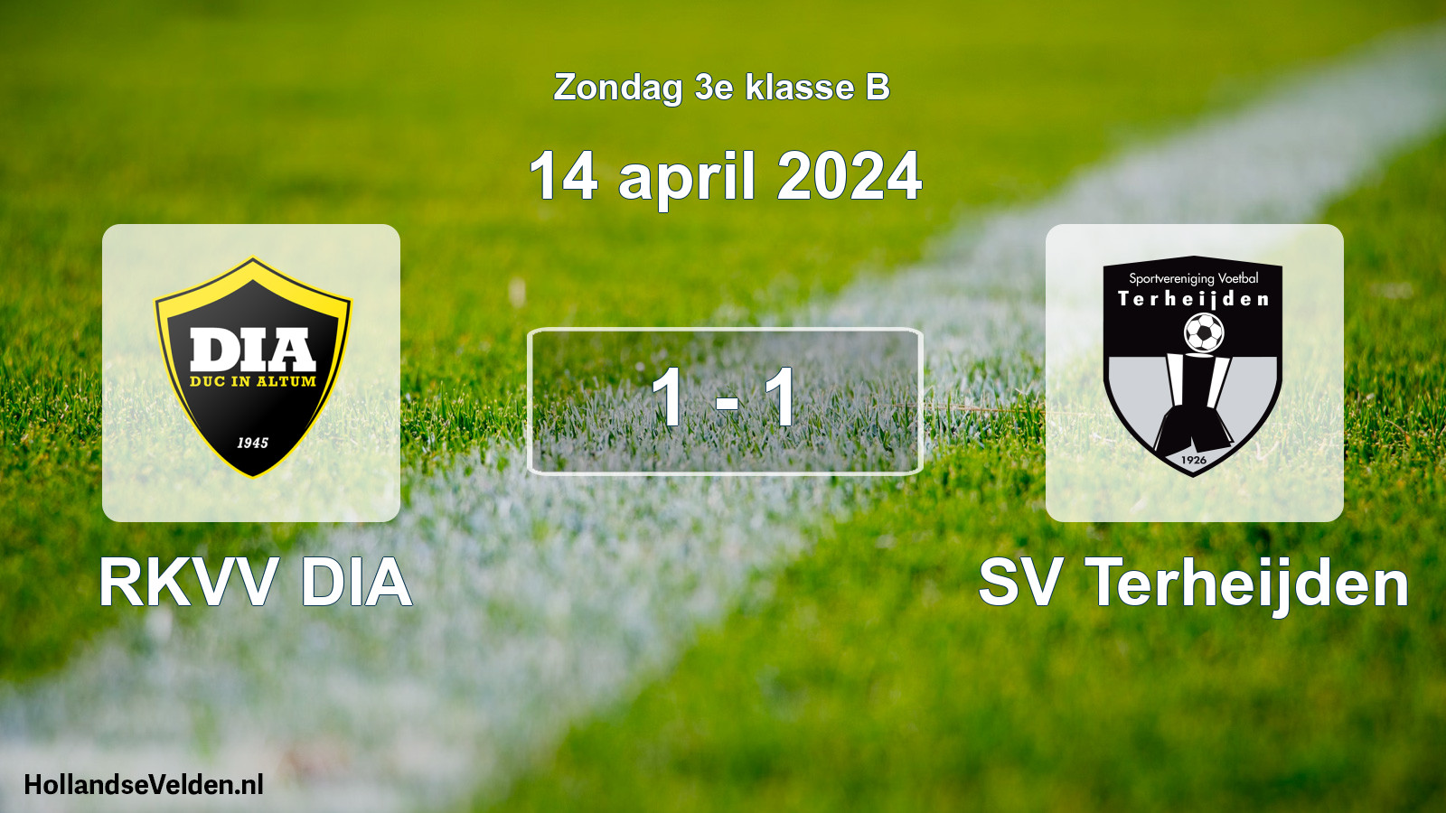 Total number of matches played: RKVV DIA - SV Terheijden 1 - 1 (14 April 2024)