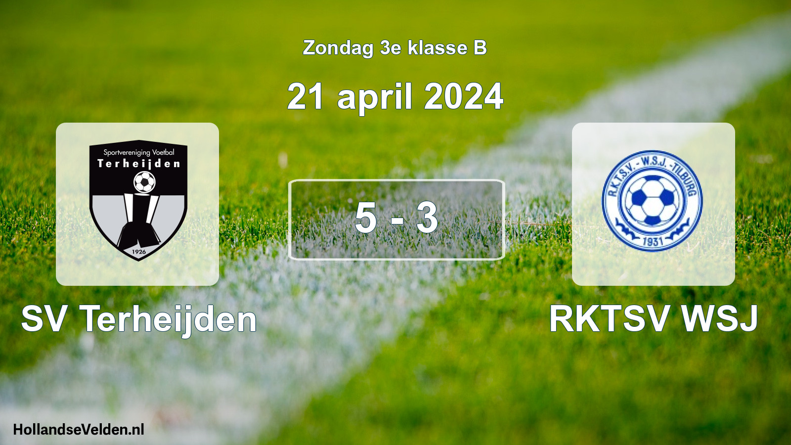 Total number of matches played: SV Terheijden - RKTSV WSJ 5 - 3 (21 April 2024)