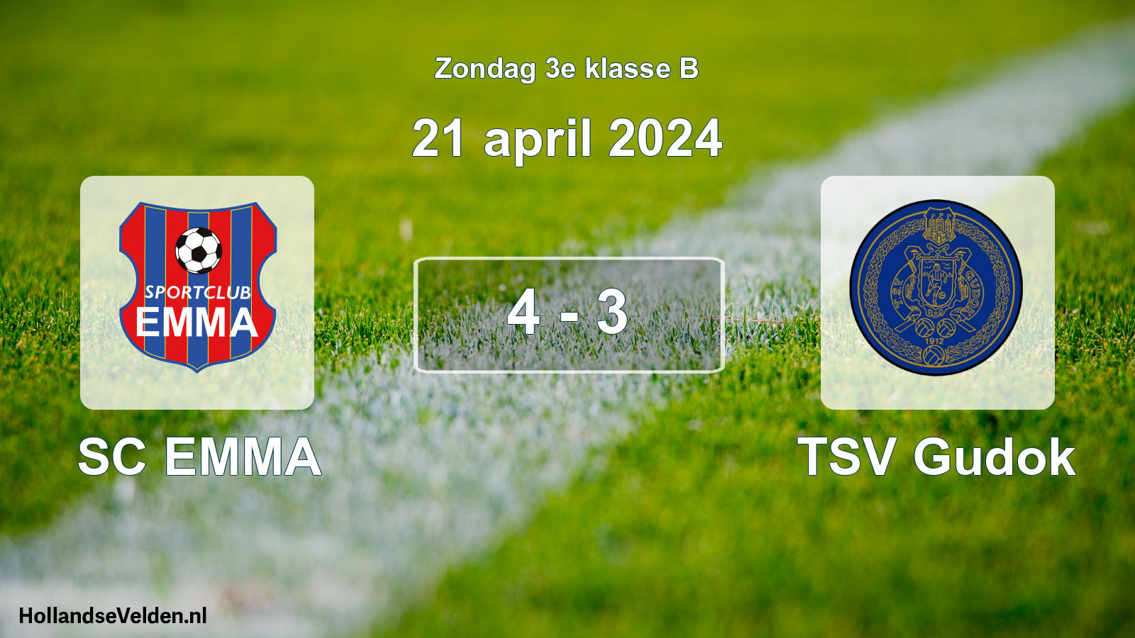 Total number of matches played: SC EMMA - TSV Gudok 4 - 3 (21 April 2024)