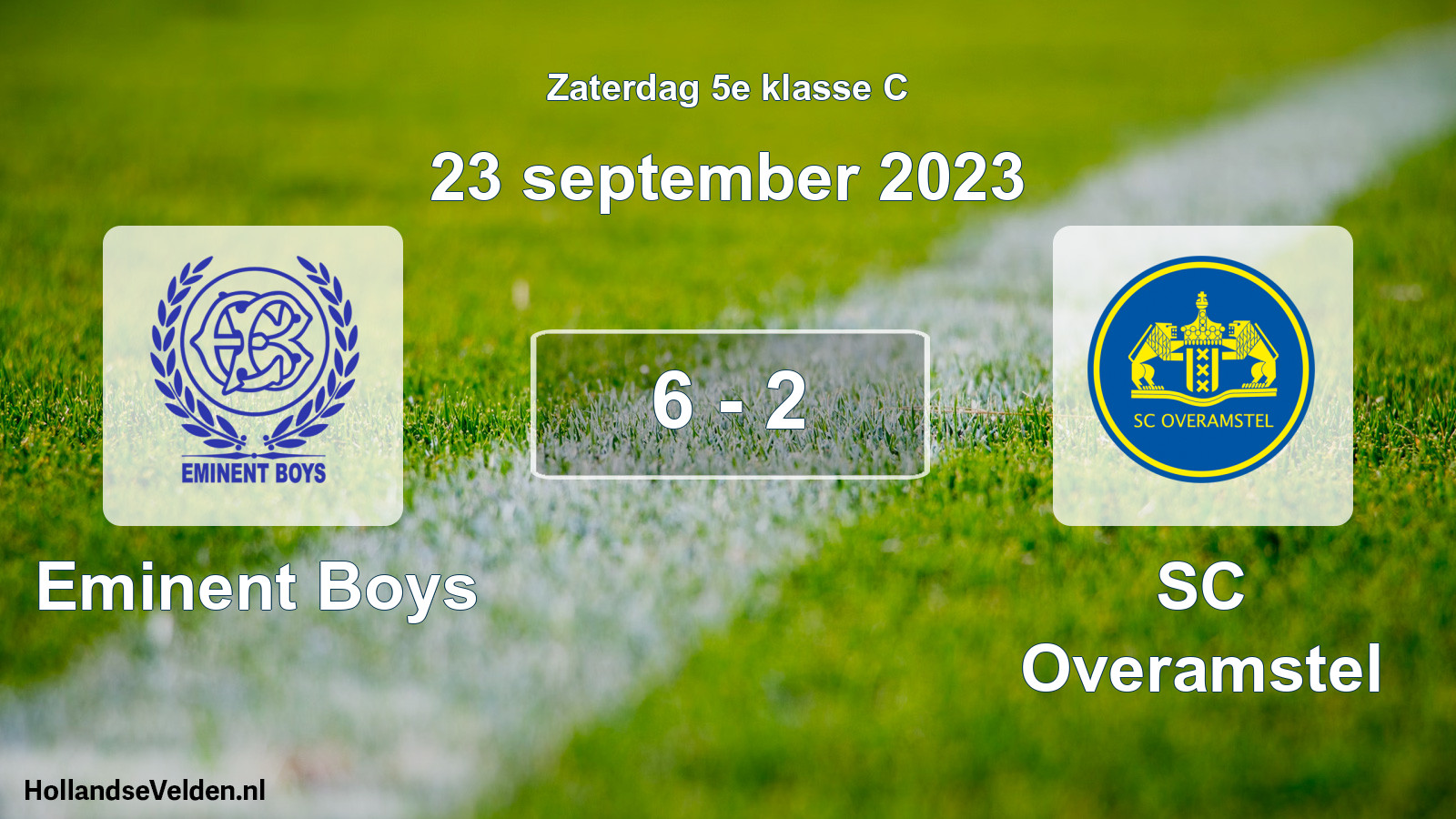 Total number of matches played: Eminent Boys - SC Overamstel 6 - 2 (23 September 2023)