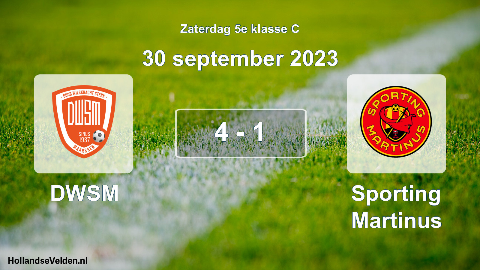 Total number of matches played: DWSM - Sporting Martinus 4 - 1 (30 September 2023)