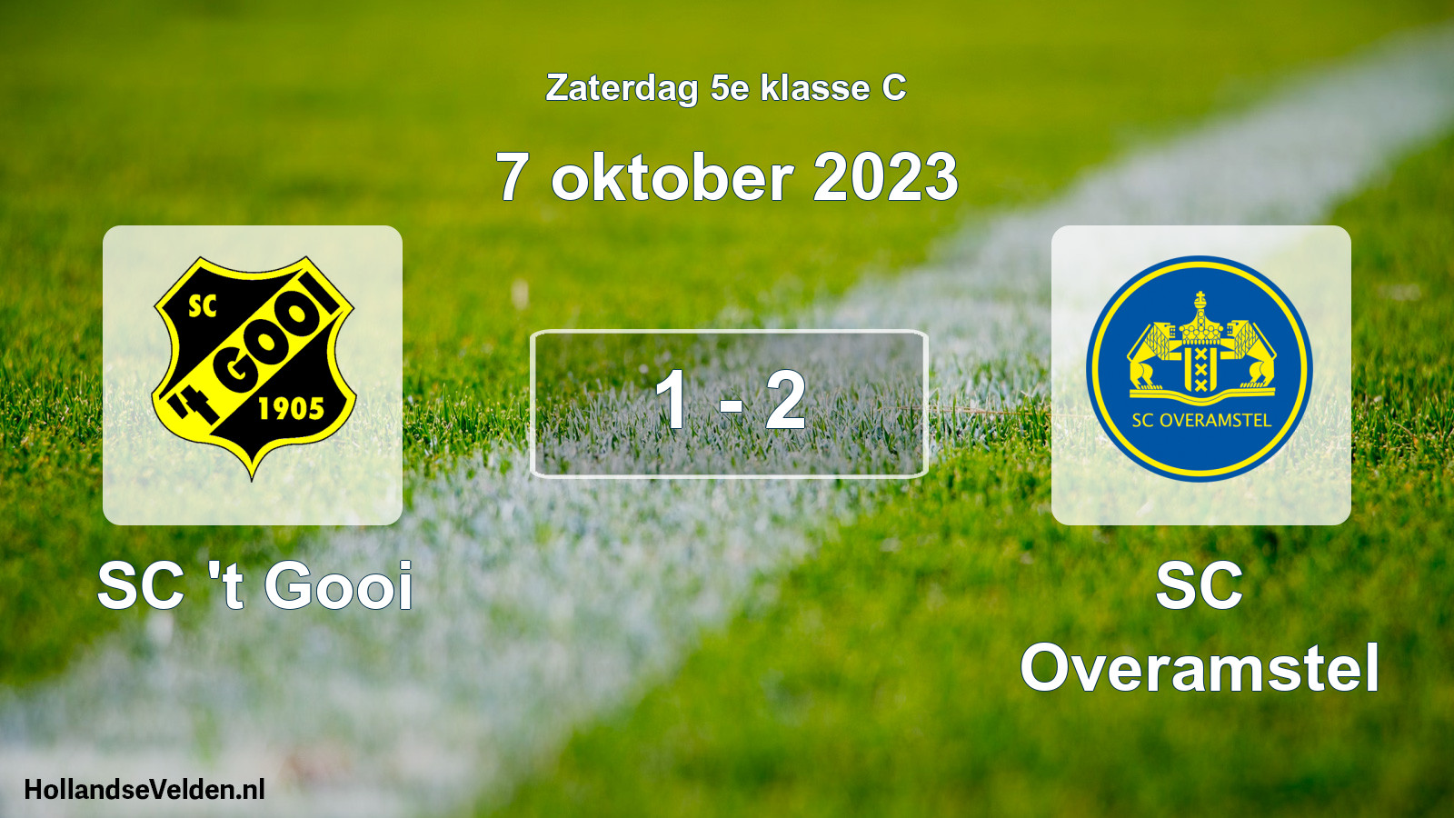 Total number of matches played: SC 't Gooi - SC Overamstel 1 - 2 (7 October 2023)
