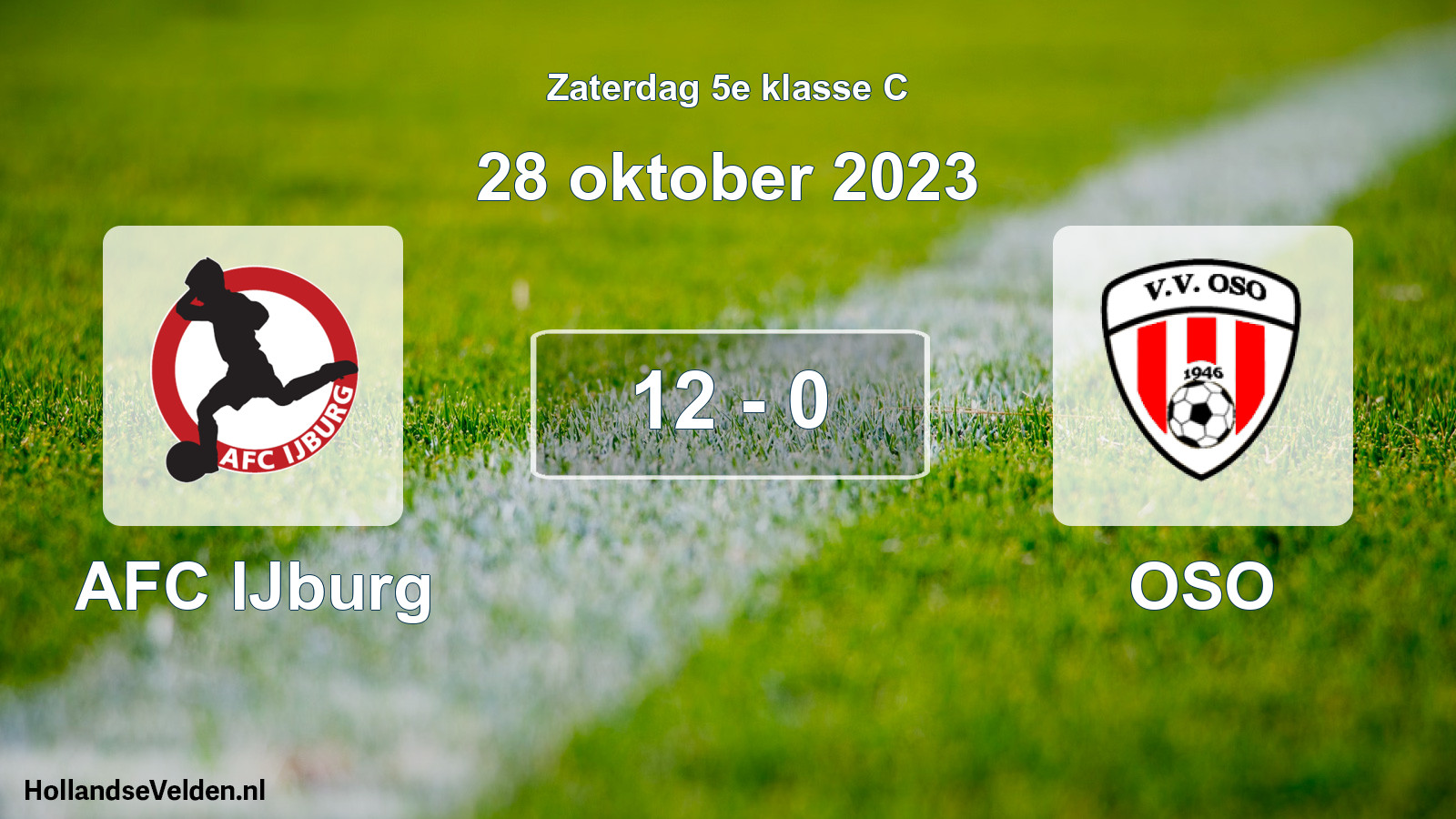 Gespeelde wedstrijd: AFC IJburg - OSO 12 - 0 (28 oktober 2023)