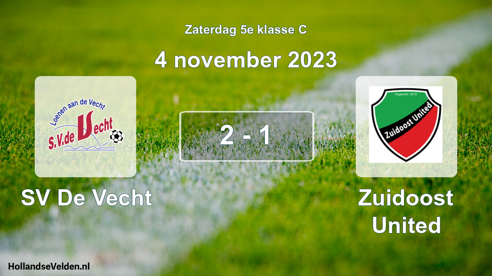 Total number of matches played: SV De Vecht - Zuidoost United 2 - 1 (4 November 2023)
