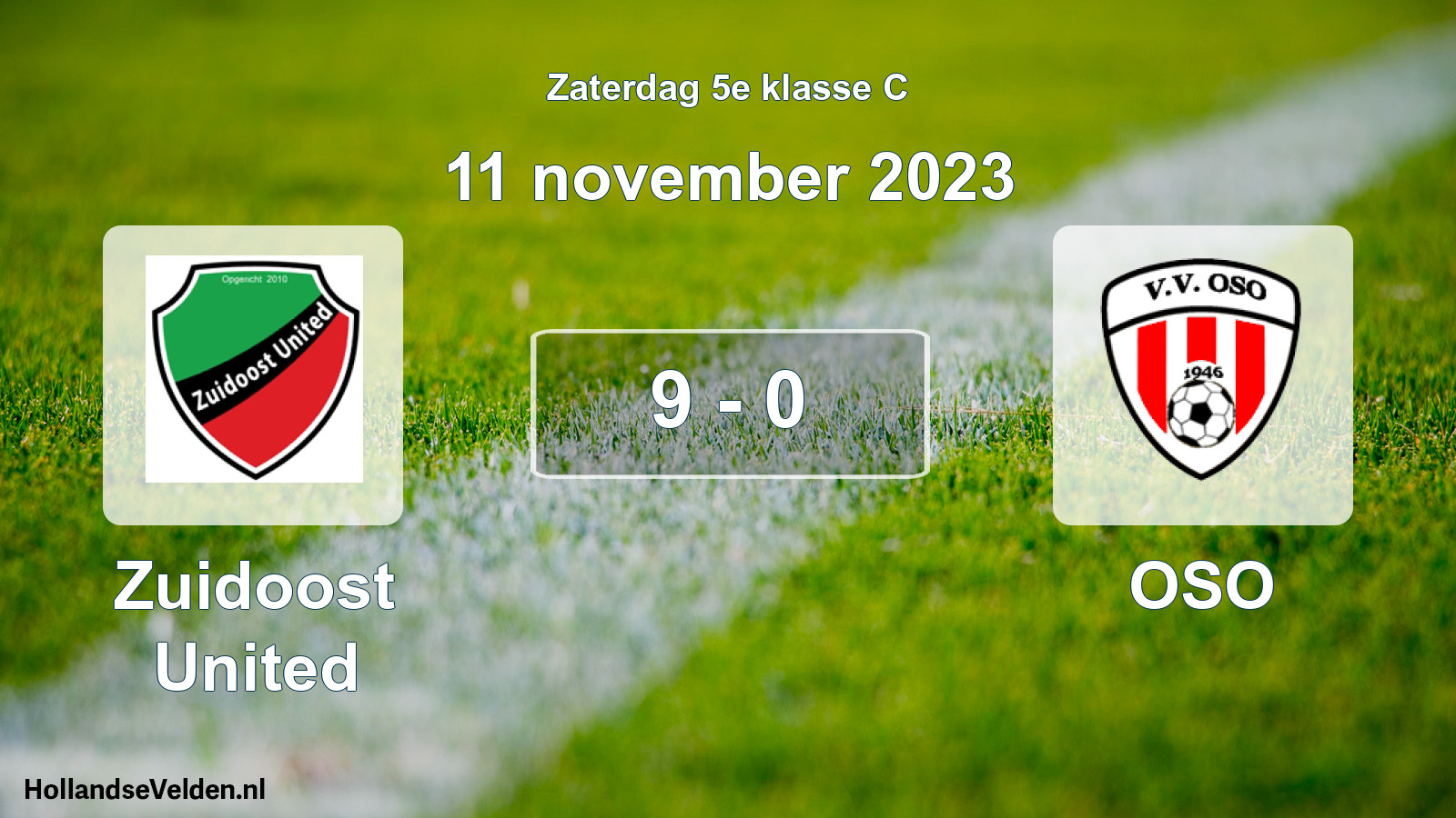 Total number of matches played: Zuidoost United - OSO 9 - 0 (11 November 2023)