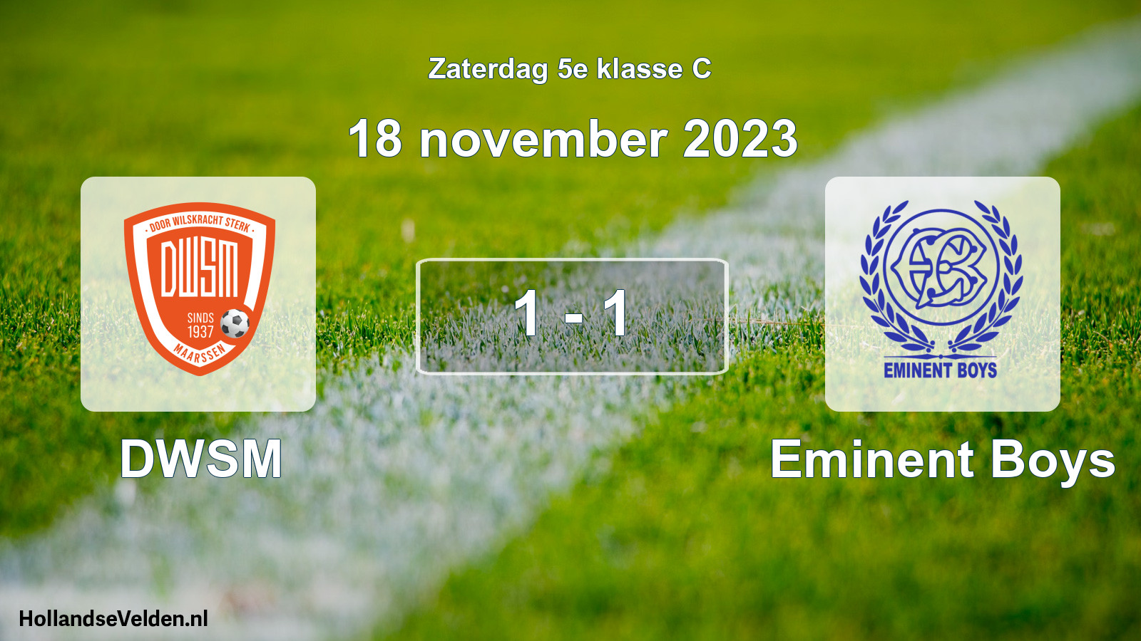 Total number of matches played: DWSM - Eminent Boys 1 - 1 (18 November 2023)