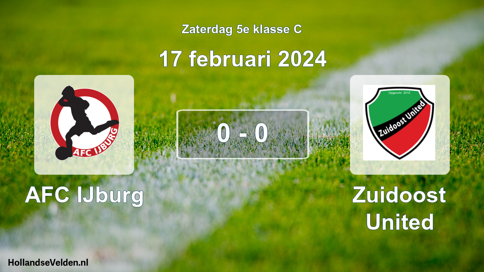 Total number of matches played: AFC IJburg - Zuidoost United 0 - 0 (17 February 2024)