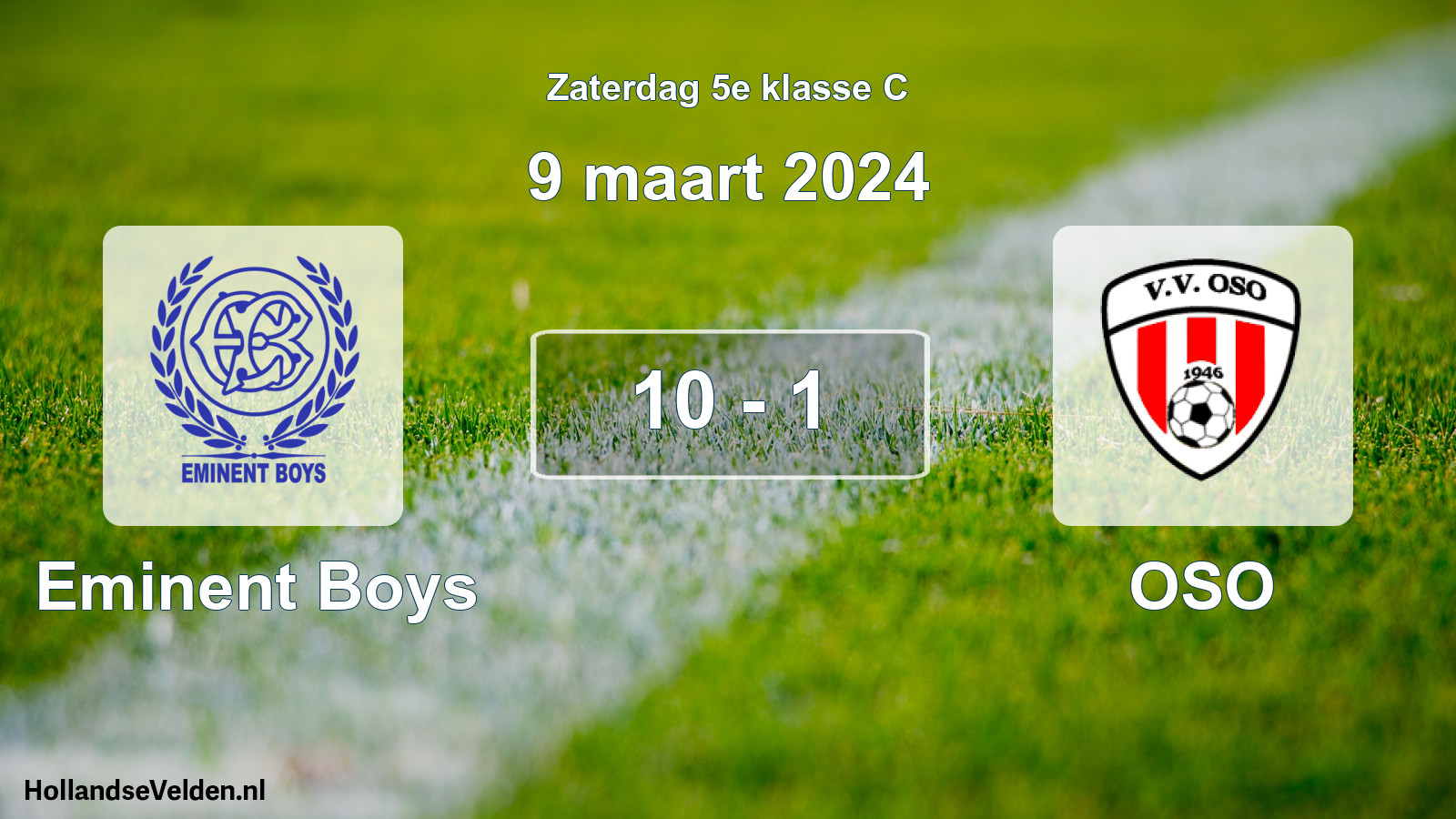 Total number of matches played: Eminent Boys - OSO 10 - 1 (9 March 2024)