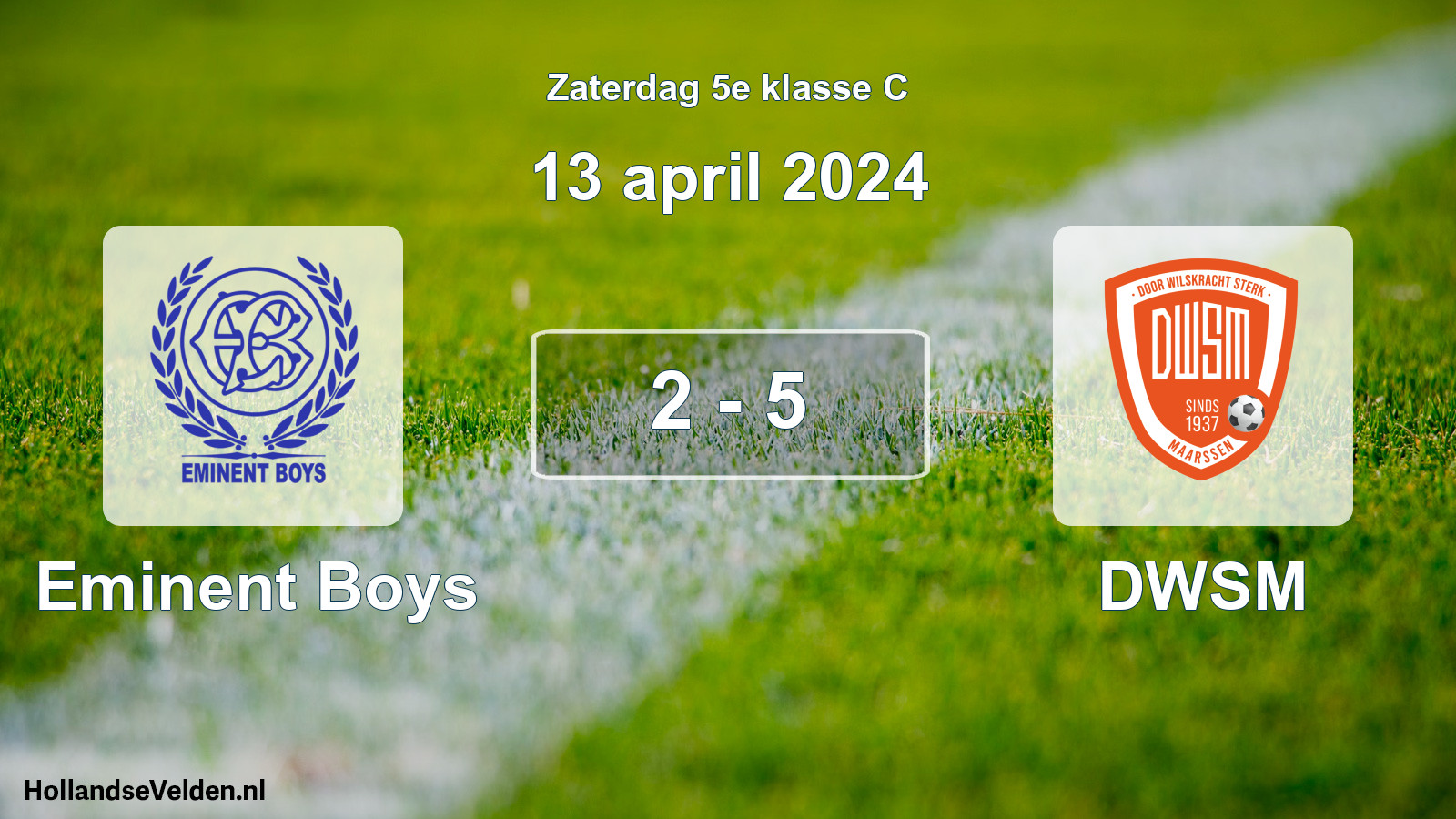 Total number of matches played: Eminent Boys - DWSM 2 - 5 (13 April 2024)
