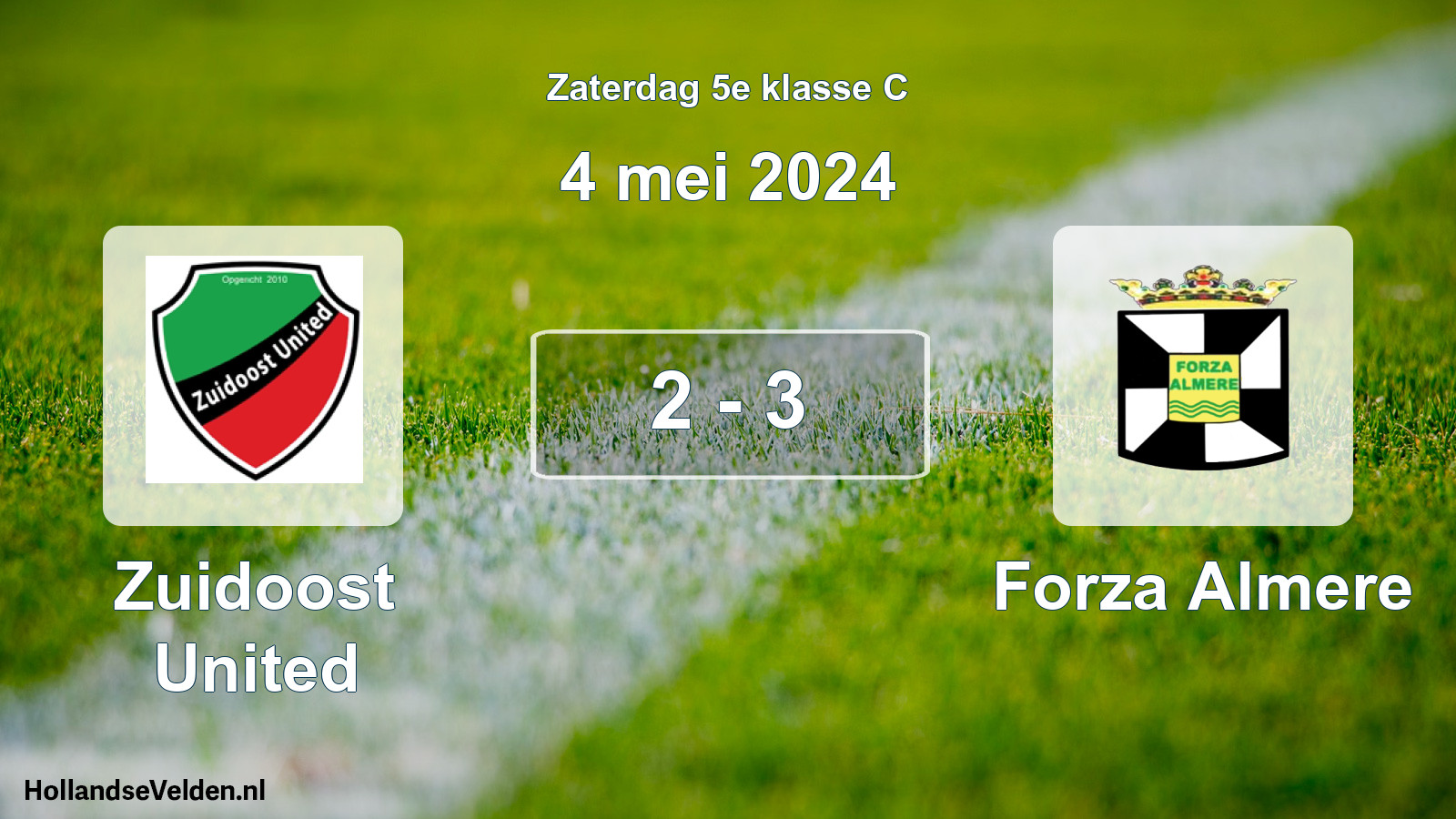 Total number of matches played: Zuidoost United - Forza Almere 2 - 3 (4 May 2024)