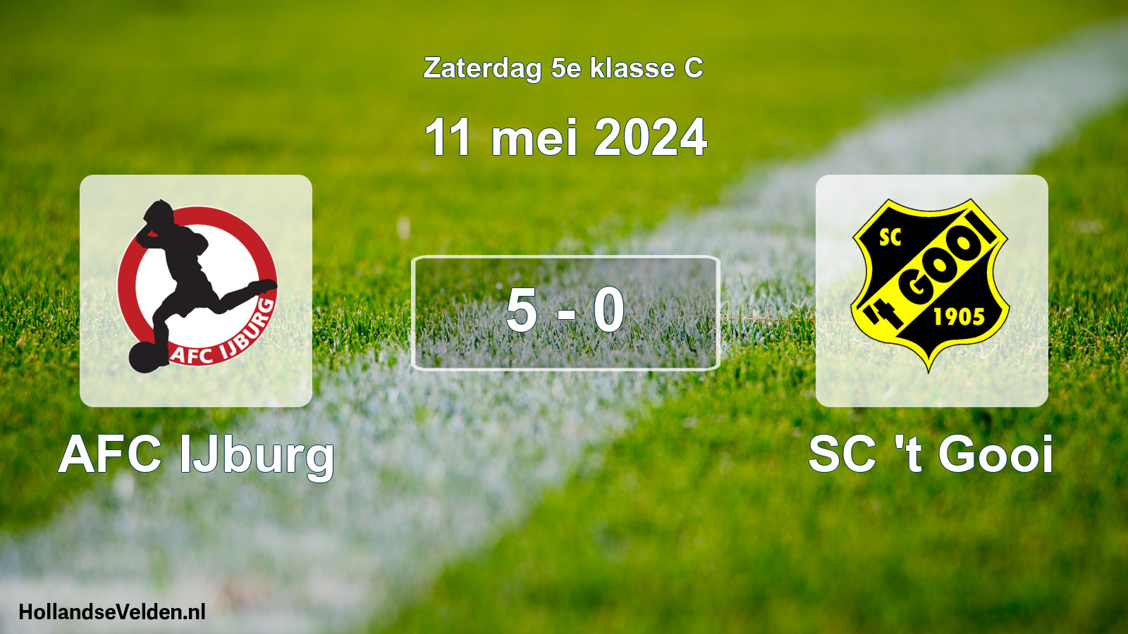 Total number of matches played: AFC IJburg - SC 't Gooi 5 - 0 (11 May 2024)