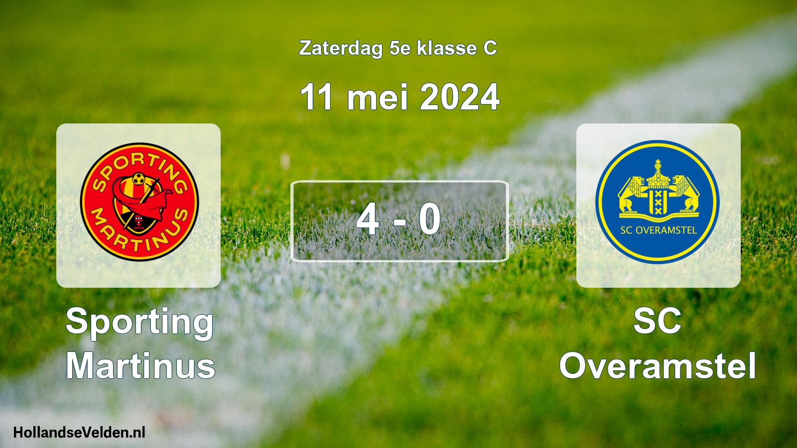 Total number of matches played: Sporting Martinus - SC Overamstel 4 - 0 (11 May 2024)
