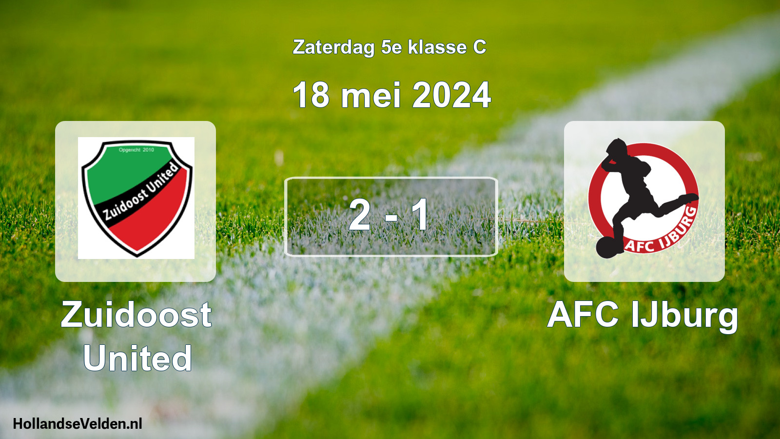 Total number of matches played: Zuidoost United - AFC IJburg 2 - 1 (18 May 2024)