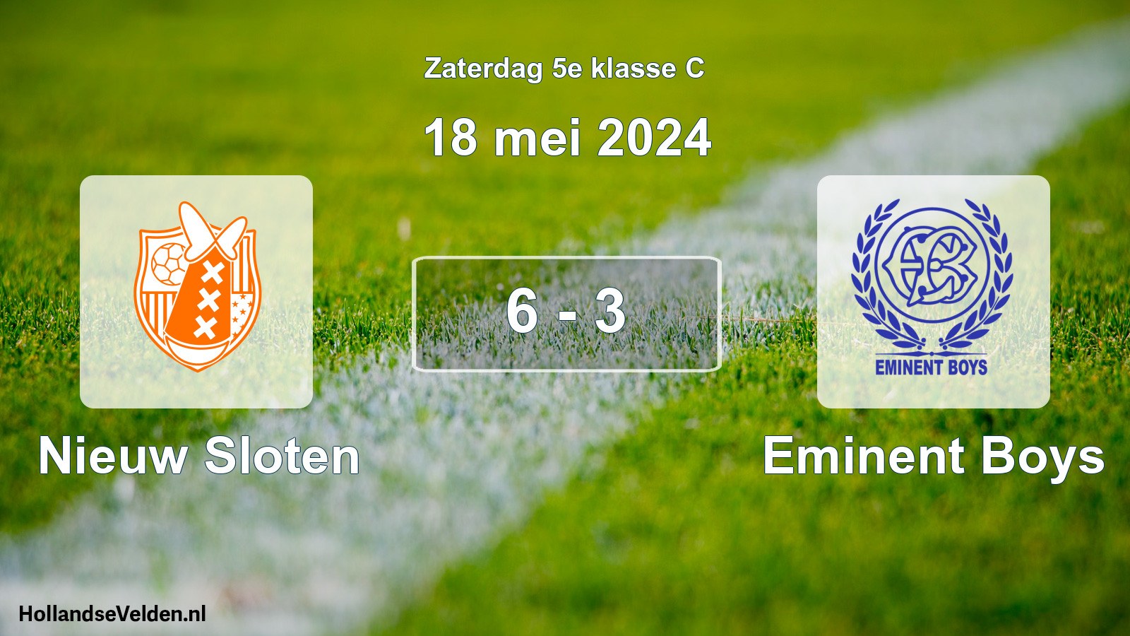 Total number of matches played: Nieuw Sloten - Eminent Boys 6 - 3 (18 May 2024)