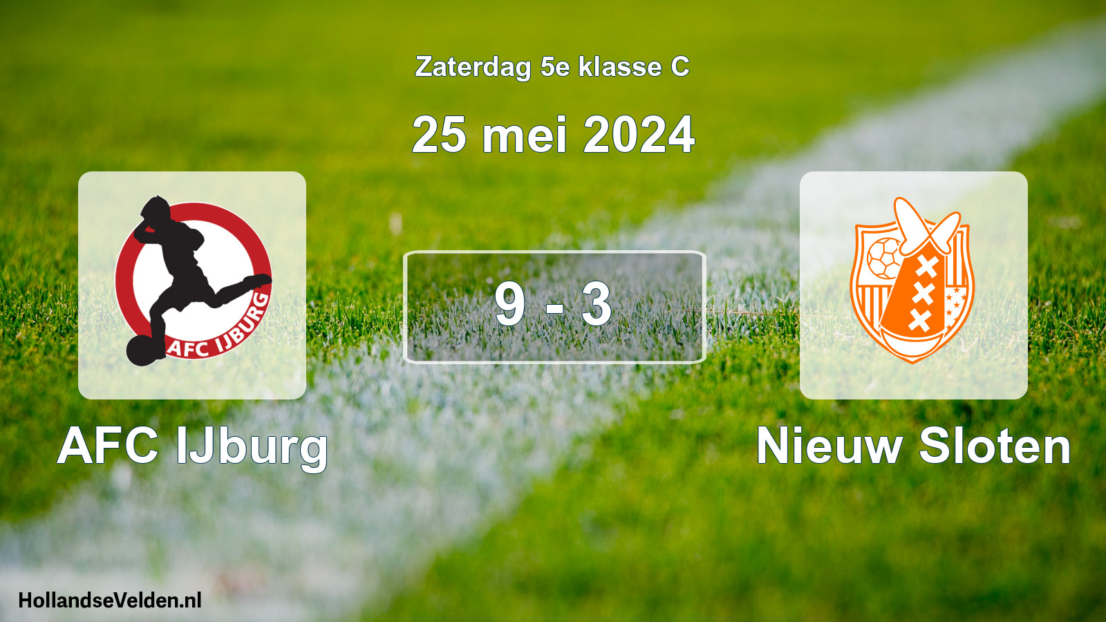 Total number of matches played: AFC IJburg - Nieuw Sloten 9 - 3 (25 May 2024)