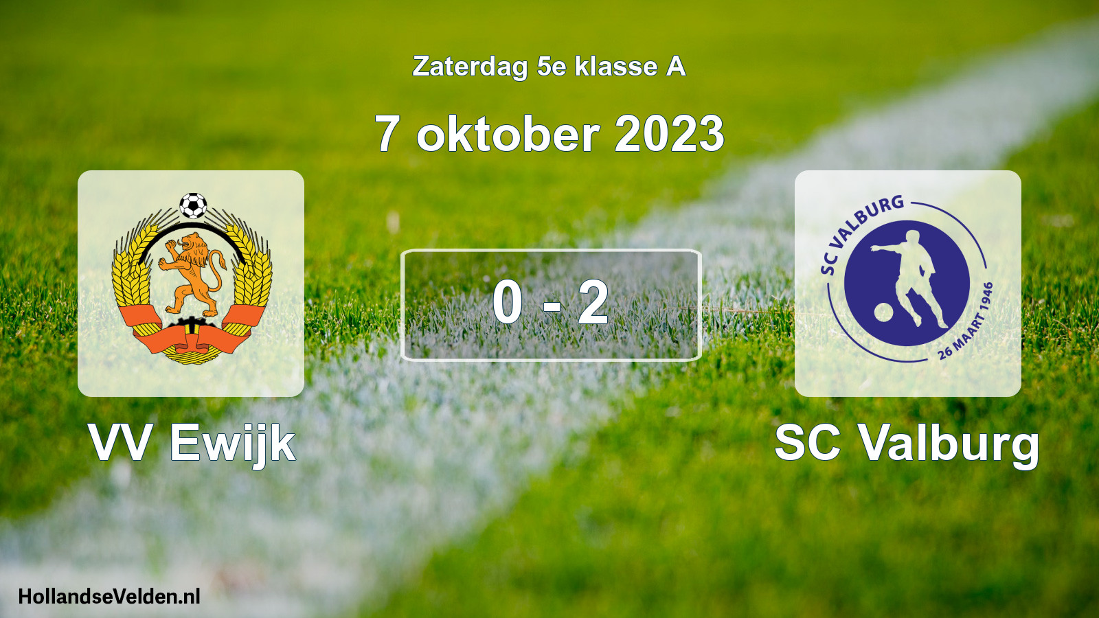 Total number of matches played: VV Ewijk - SC Valburg 0 - 2 (7 October 2023)