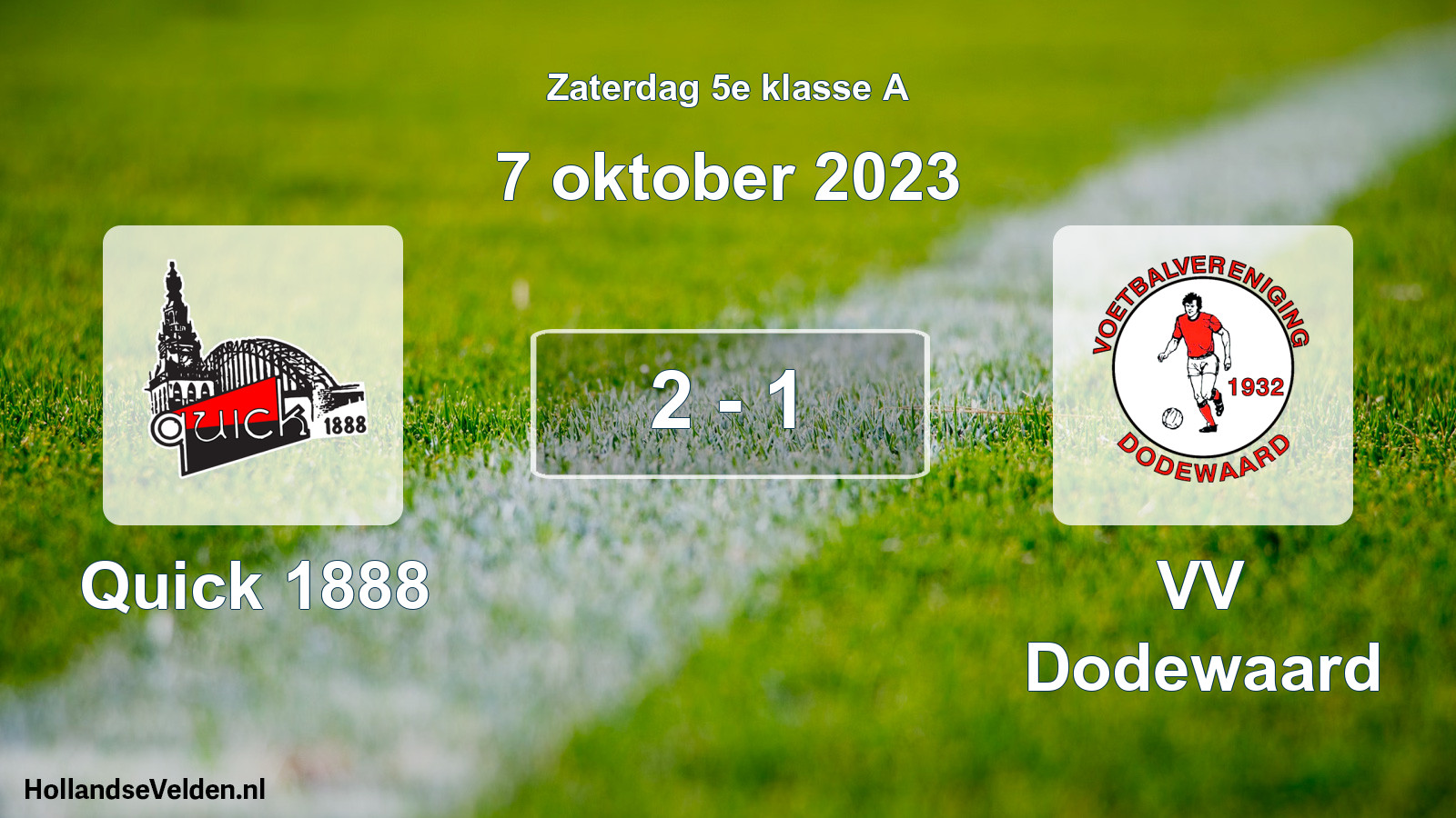 Total number of matches played: Quick 1888 - VV Dodewaard 2 - 1 (7 October 2023)
