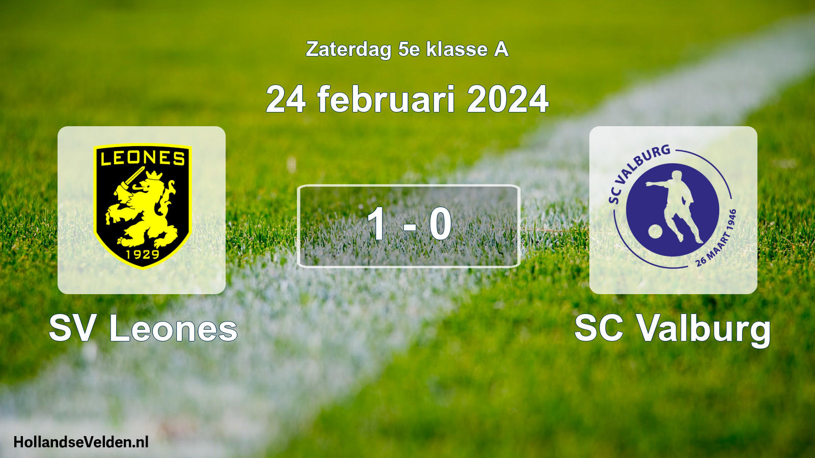 Total number of matches played: SV Leones - SC Valburg 1 - 0 (24 February 2024)