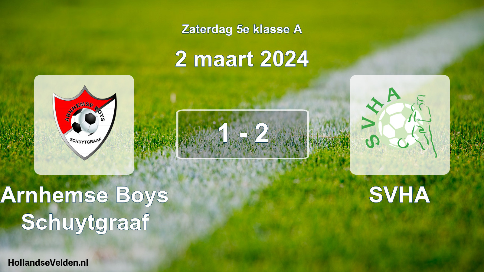 Total number of matches played: Arnhemse Boys Schuytgraaf - SVHA 1 - 2 (2 March 2024)