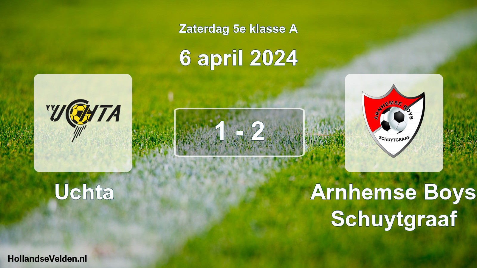 Total number of matches played: Uchta - Arnhemse Boys Schuytgraaf 1 - 2 (6 April 2024)