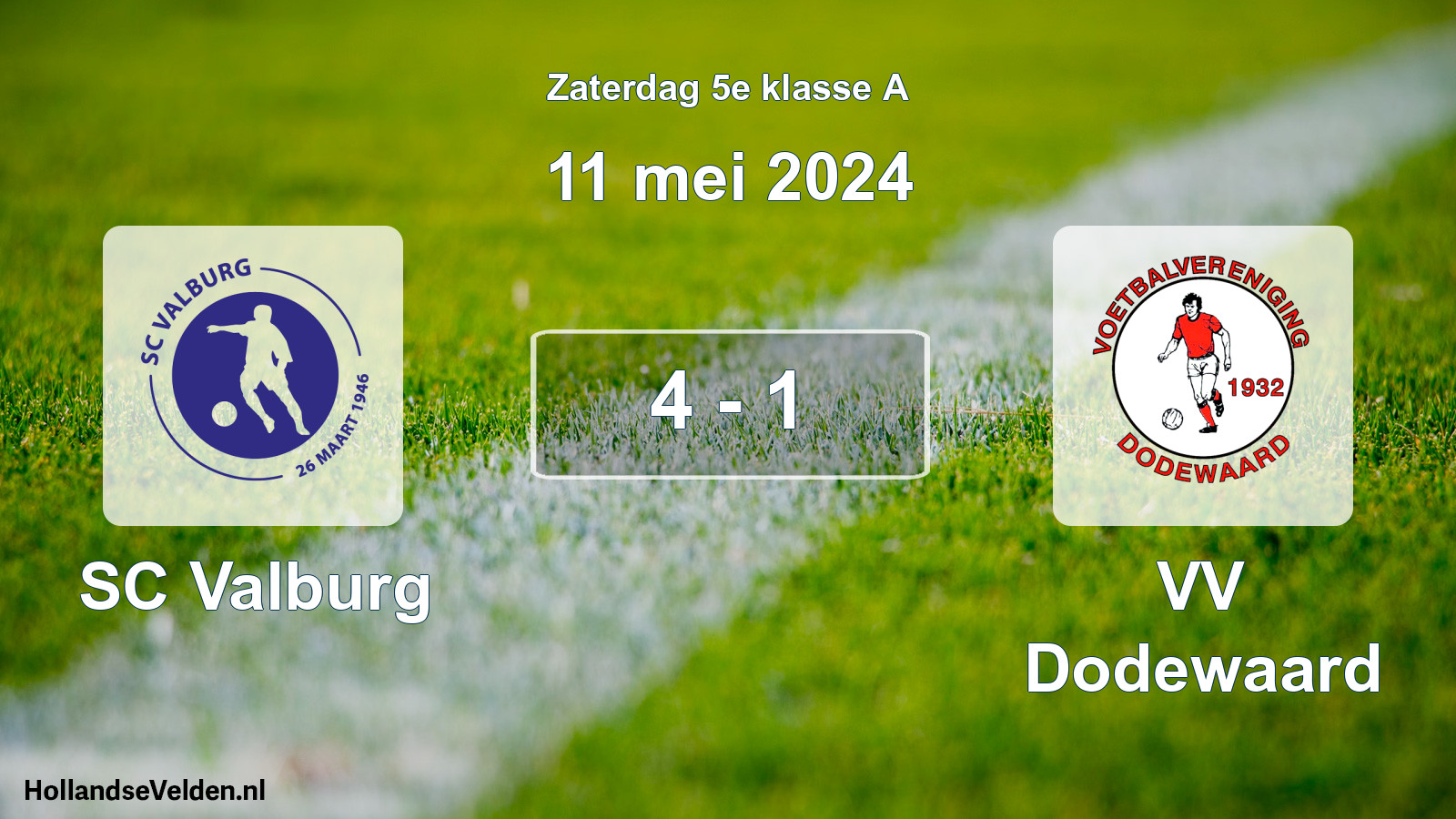 Total number of matches played: SC Valburg - VV Dodewaard 4 - 1 (11 May 2024)