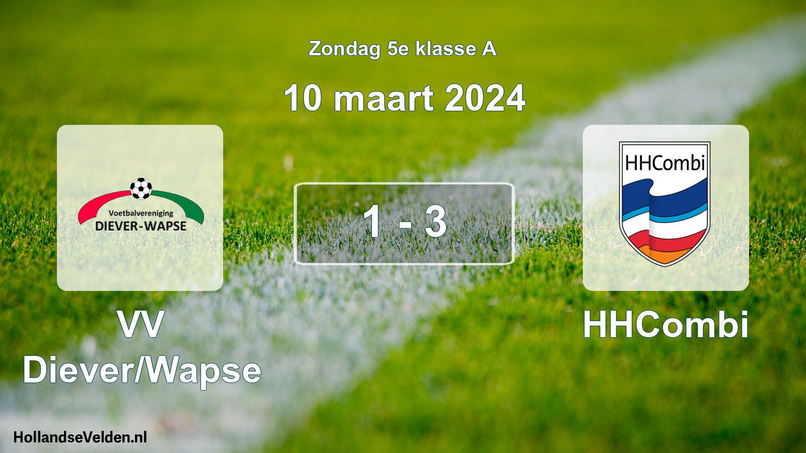 Total number of matches played: VV Diever/Wapse - HHCombi 1 - 3 (10 March 2024)
