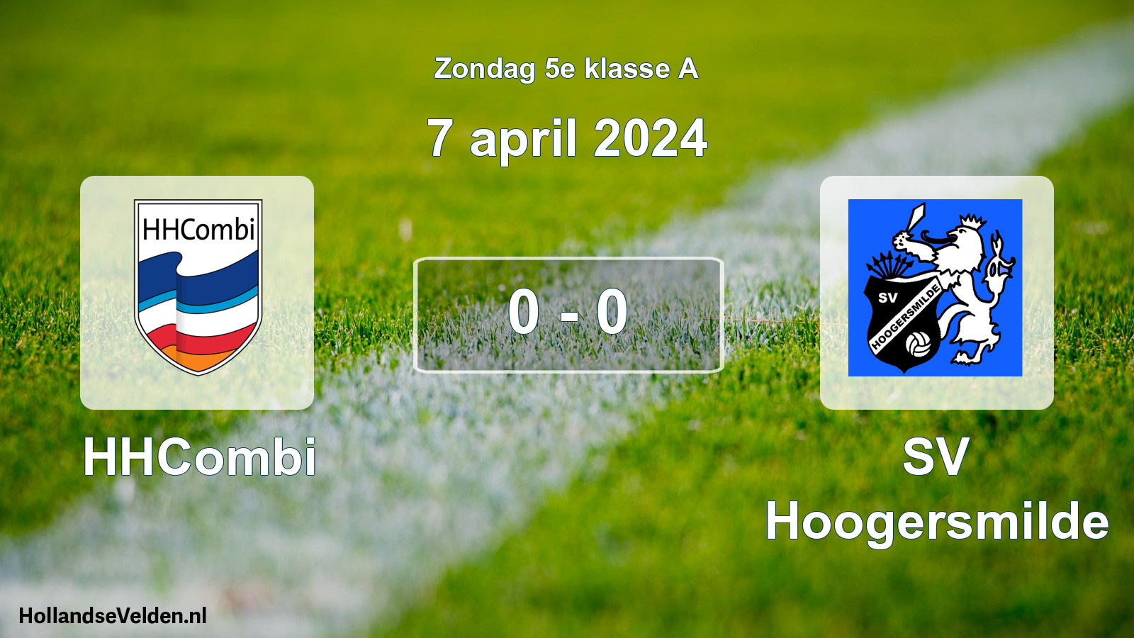 Total number of matches played: HHCombi - SV Hoogersmilde 0 - 0 (7 April 2024)