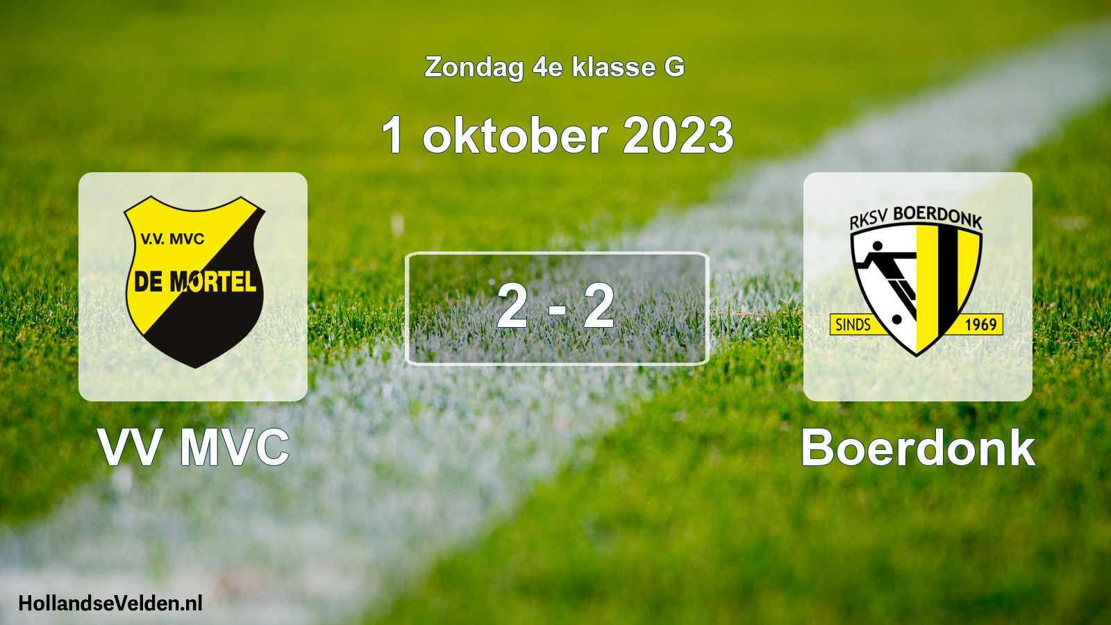 Total number of matches played: VV MVC - Boerdonk 2 - 2 (1 October 2023)