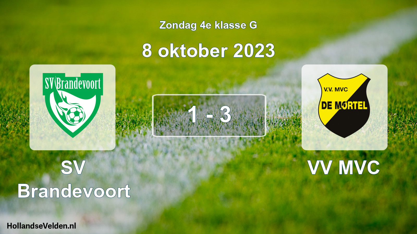 Total number of matches played: SV Brandevoort - VV MVC 1 - 3 (8 October 2023)